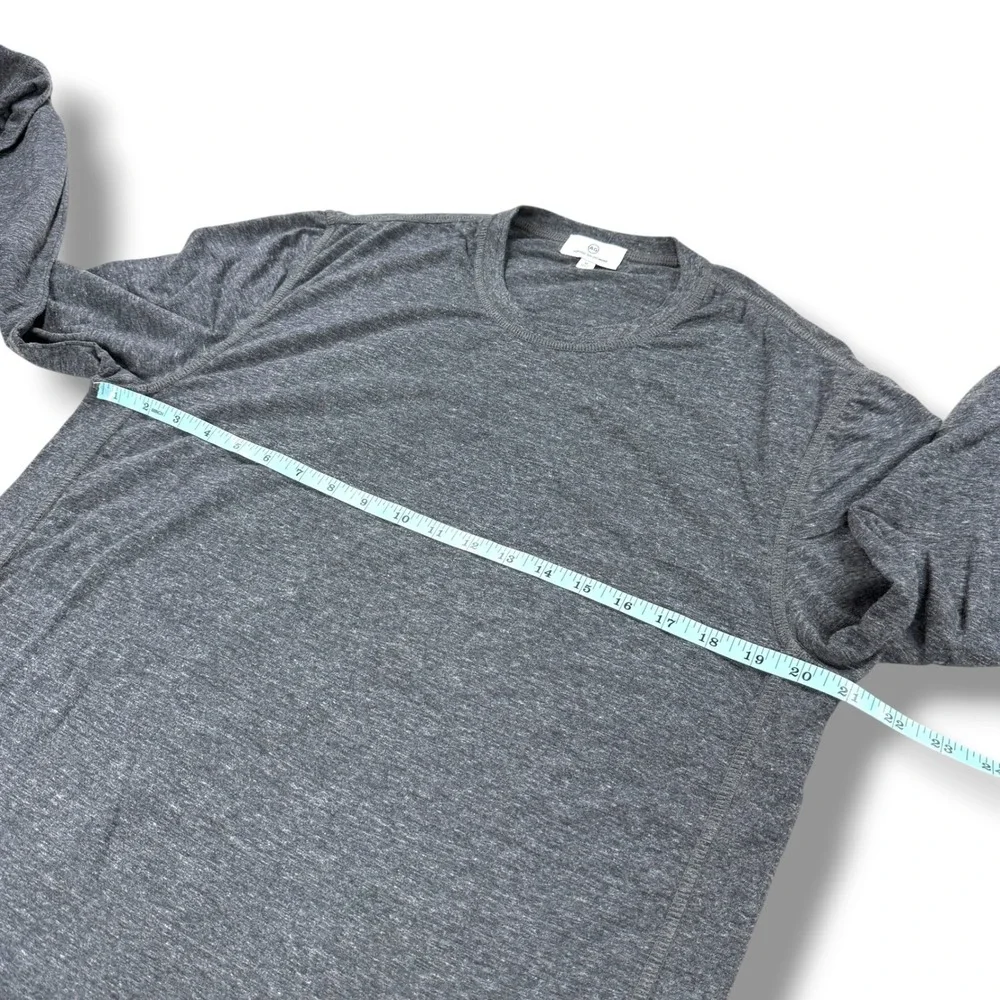 AG Adriano Goldschmied Mens Long Sleeve Crew Neck Tee Gray Heather Size‎ MediumM